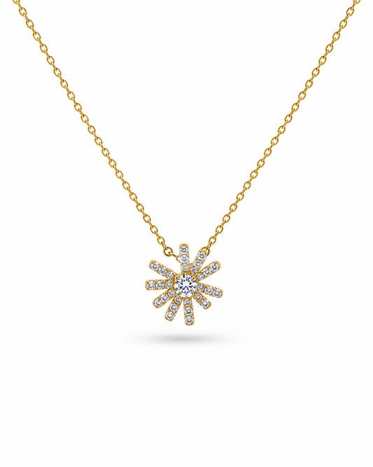 starburst crystal star necklace