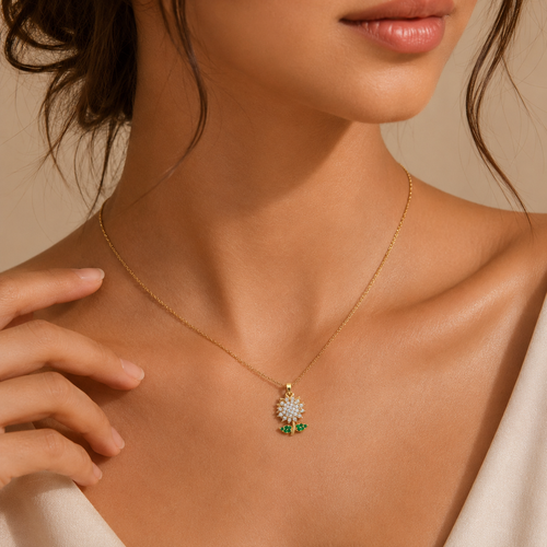 sunflower necklace swannah