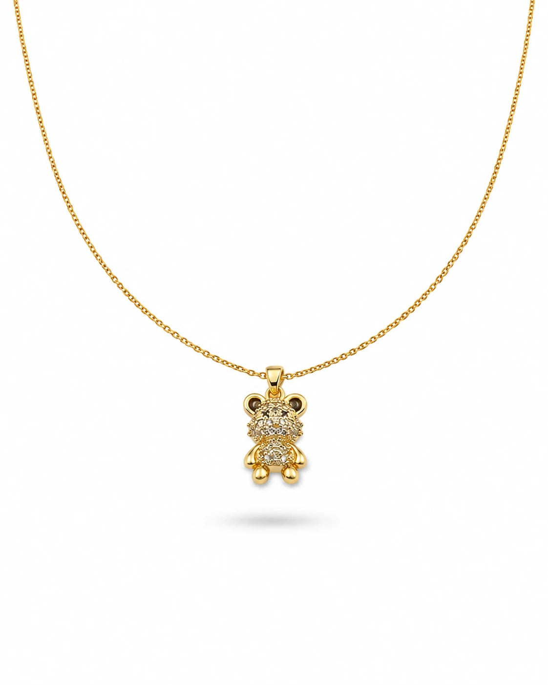 teddy bear pendant necklace