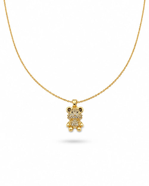 teddy bear pendant necklace