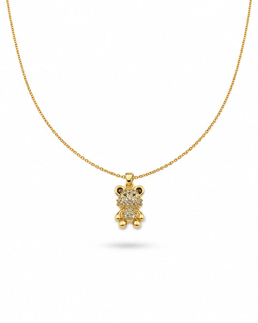teddy bear pendant necklace
