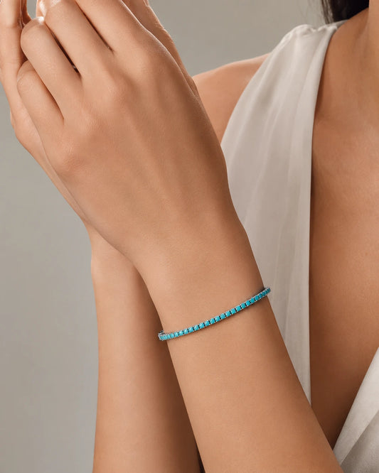 turquoise bracelet silver tennis bracelet