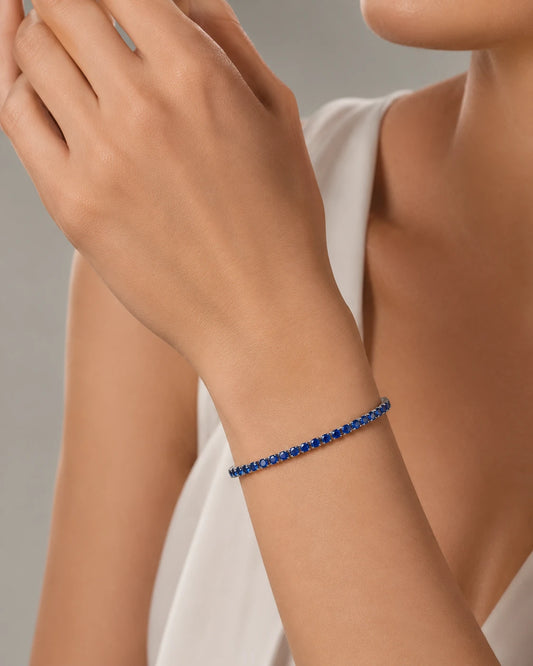 women sapphire blue bracelet